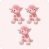 Pink Cow Plush 3PCS